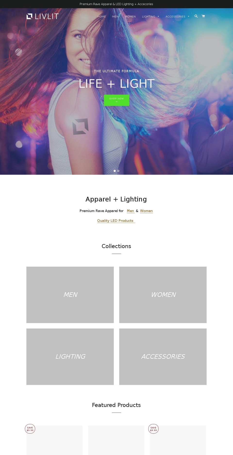 livlitapparel.com — Shopify storefront screenshot