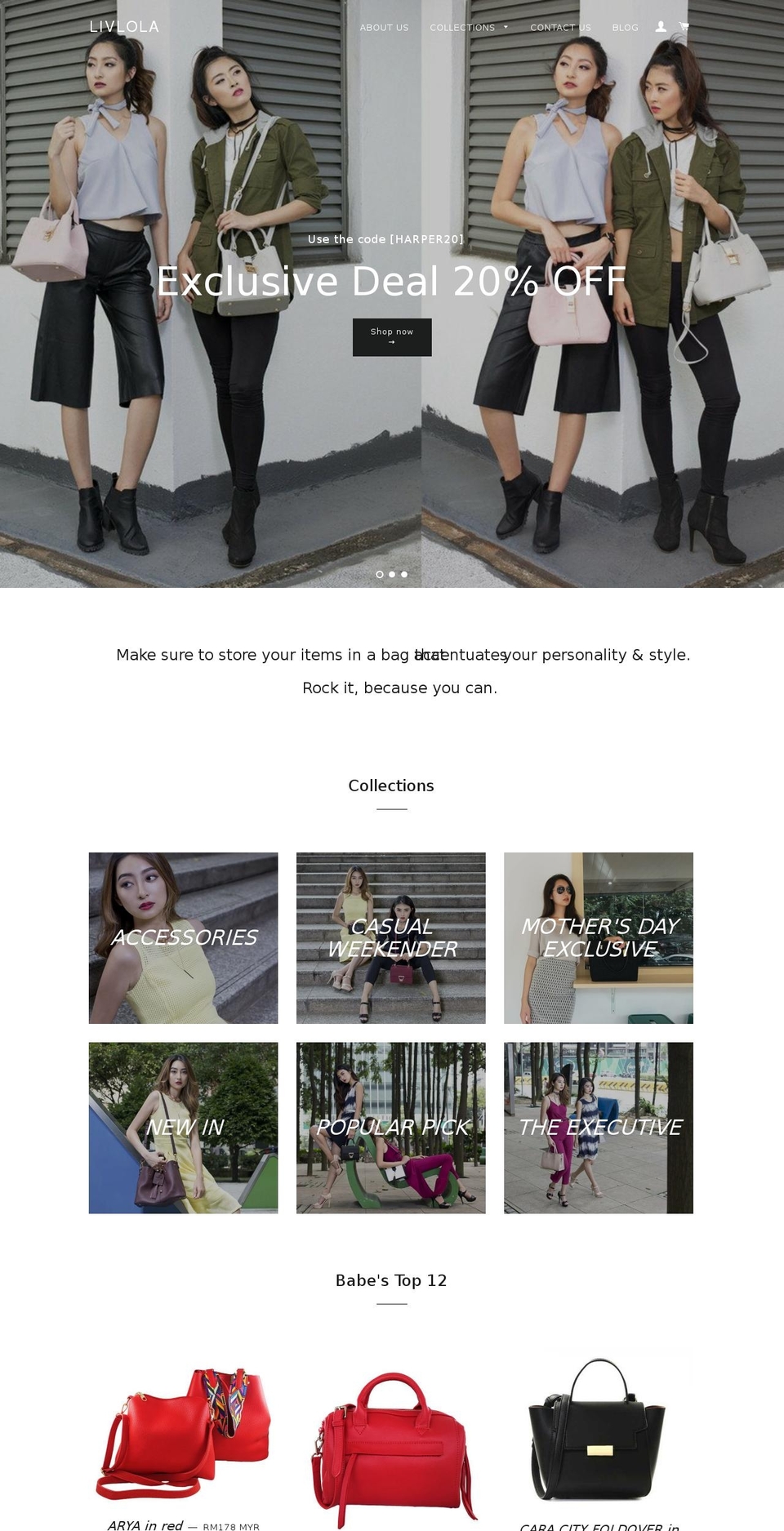 livlola.com shopify website screenshot