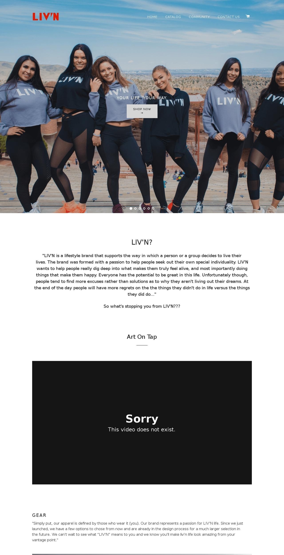 livn.co shopify website screenshot