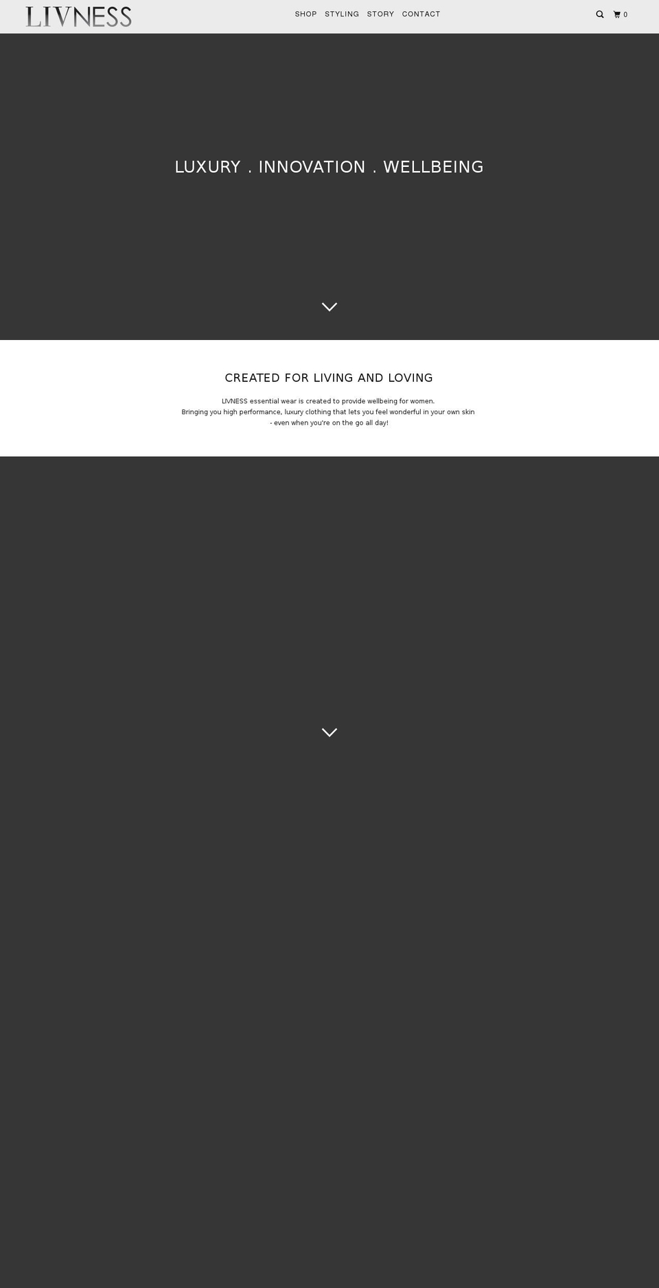 livness.com — Shopify storefront screenshot