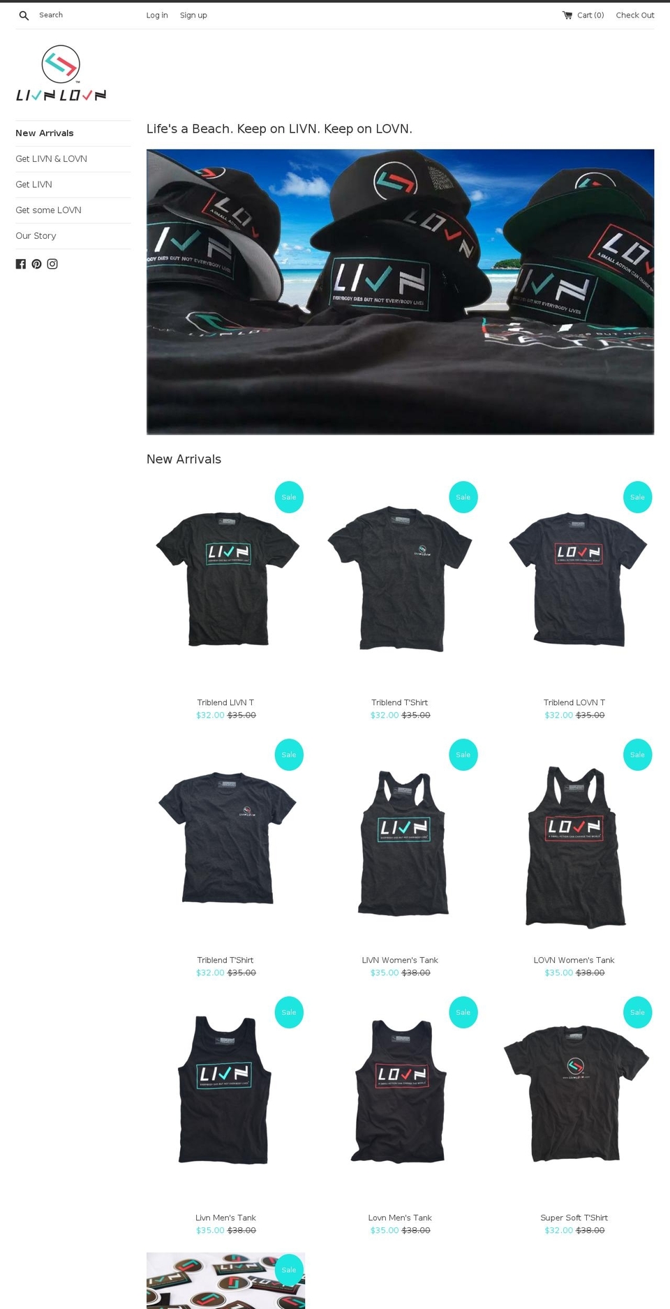 livnlovn.com shopify website screenshot