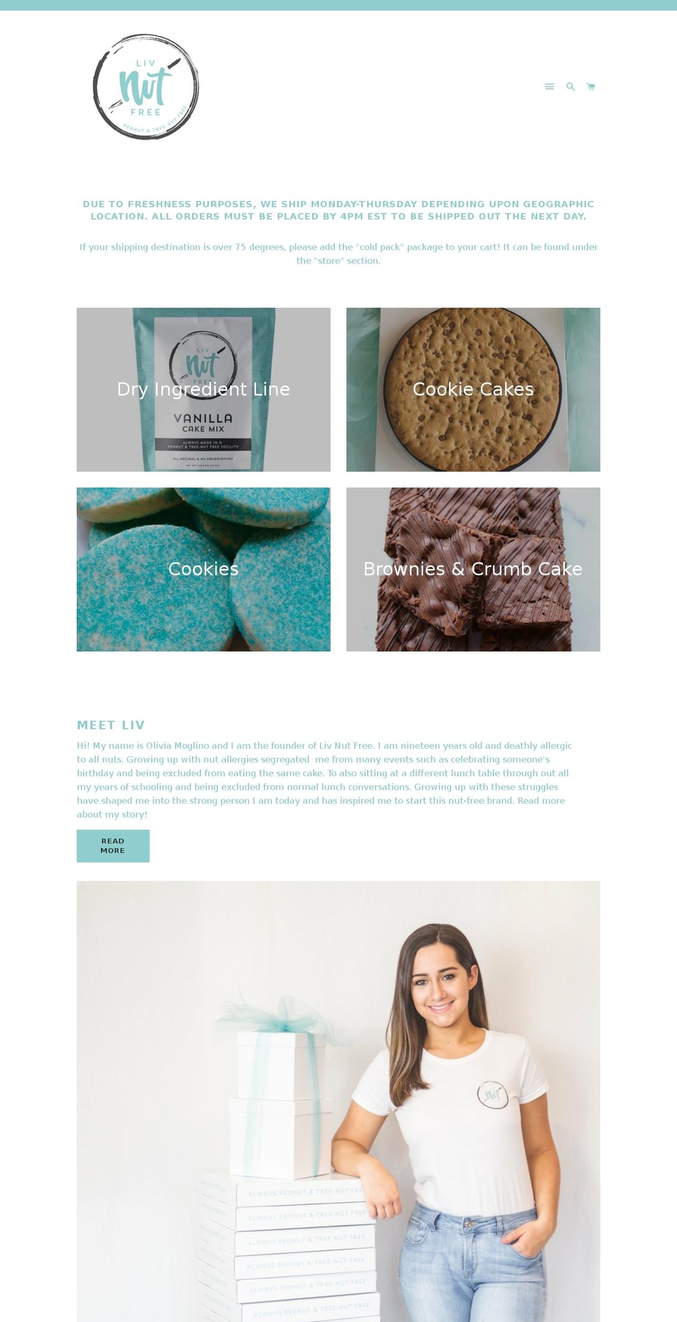 livnutfree.com — Shopify storefront screenshot
