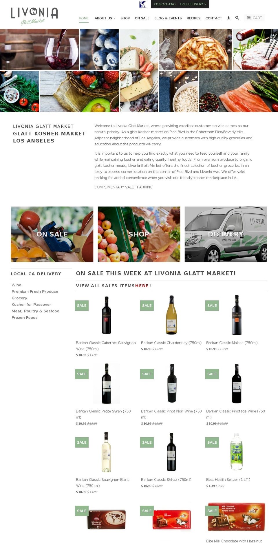 livoniaglattkoshermarket.com shopify website screenshot