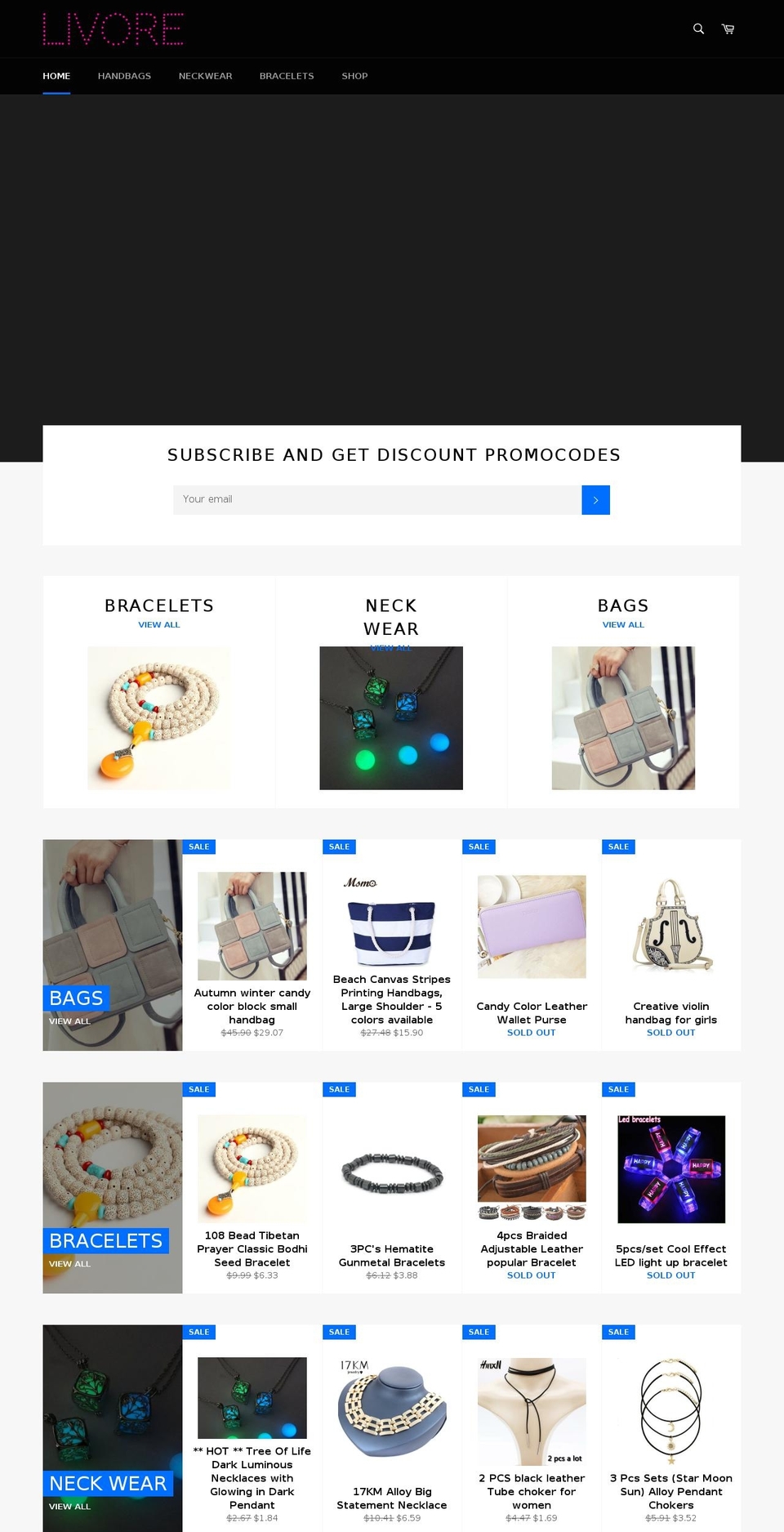 livore.com shopify website screenshot
