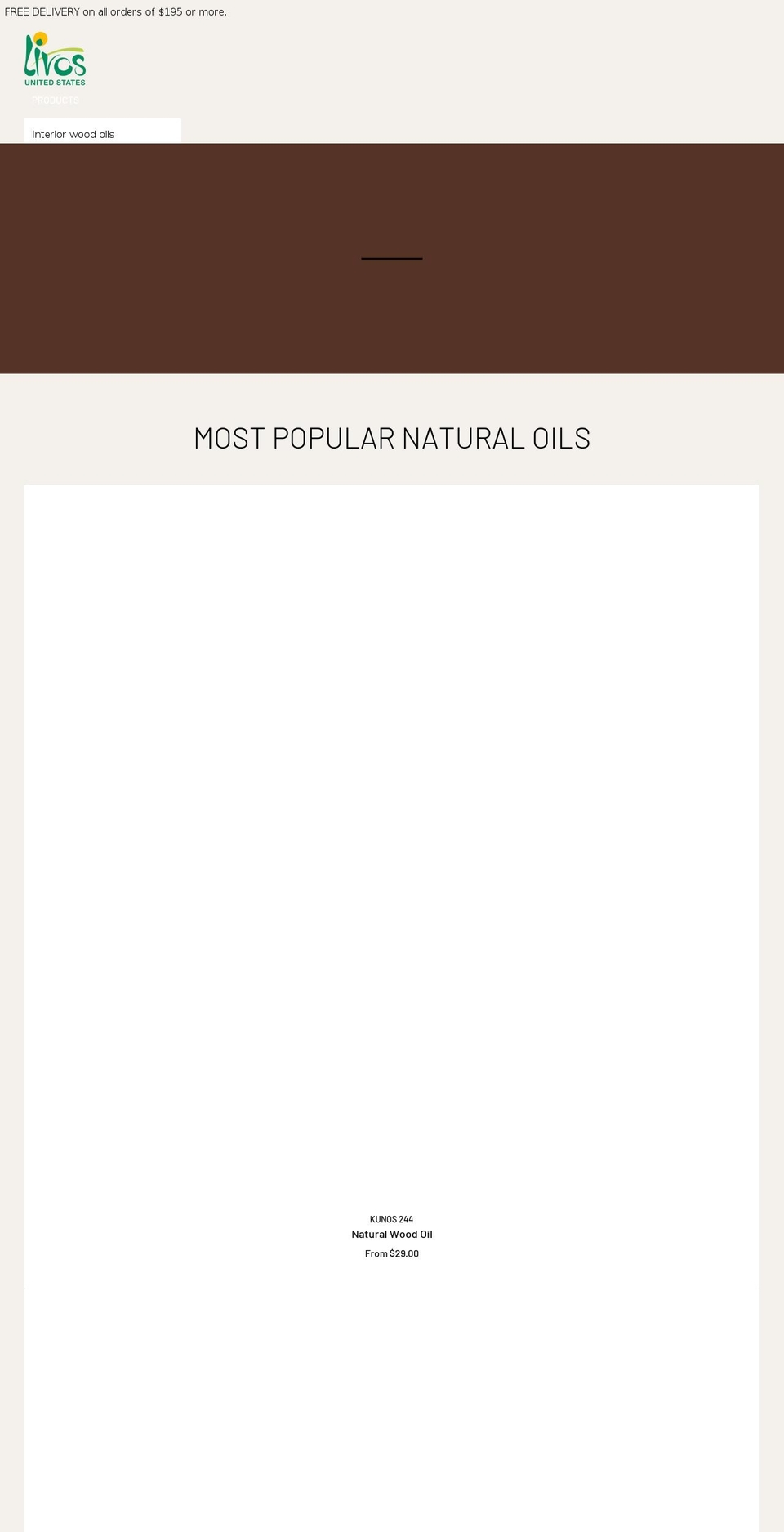 livos-us.com shopify website screenshot