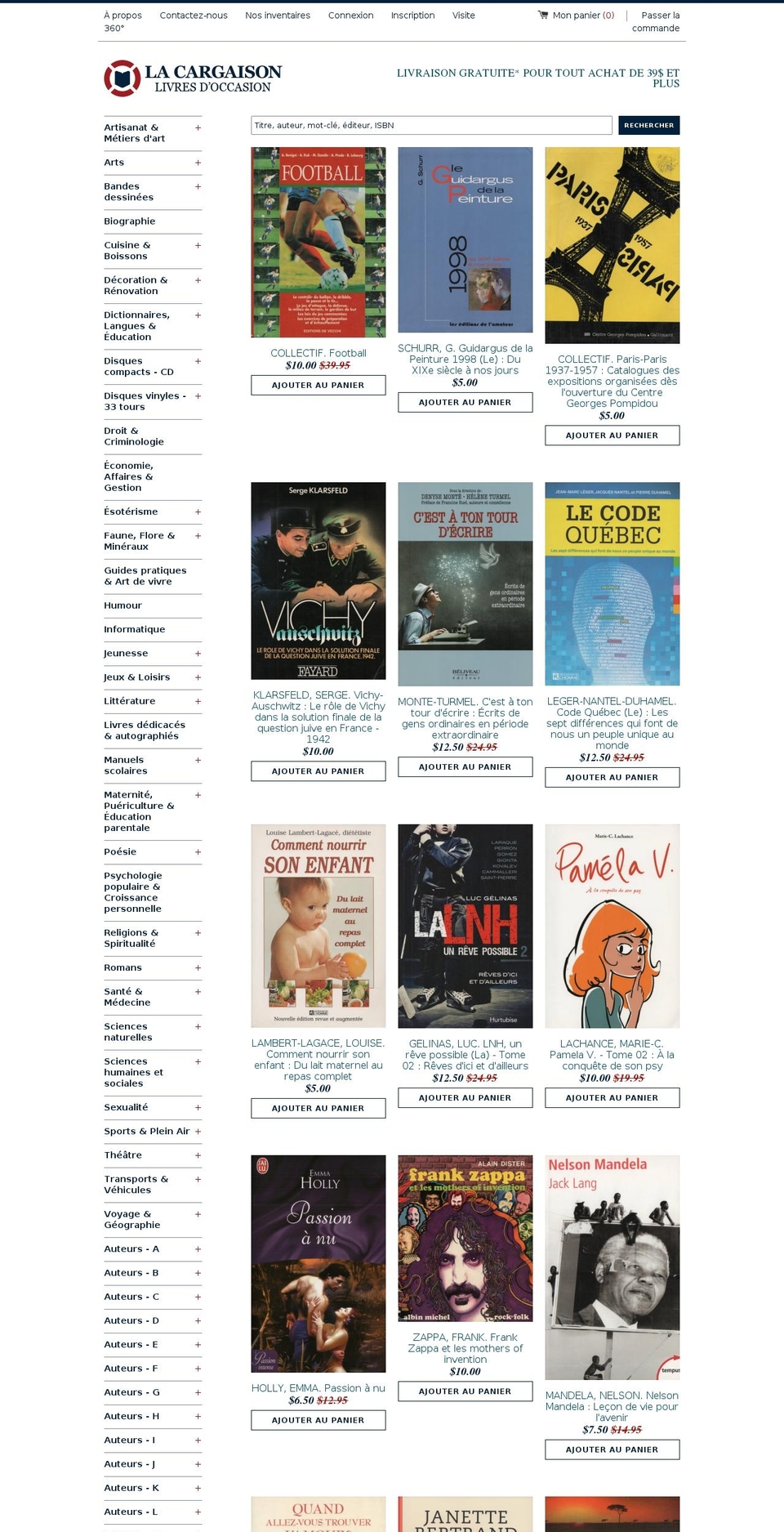 livres-usages.com shopify website screenshot