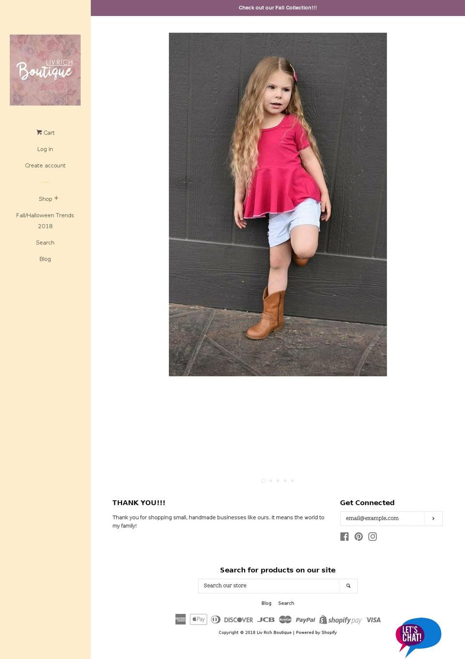 livrichboutique.com shopify website screenshot