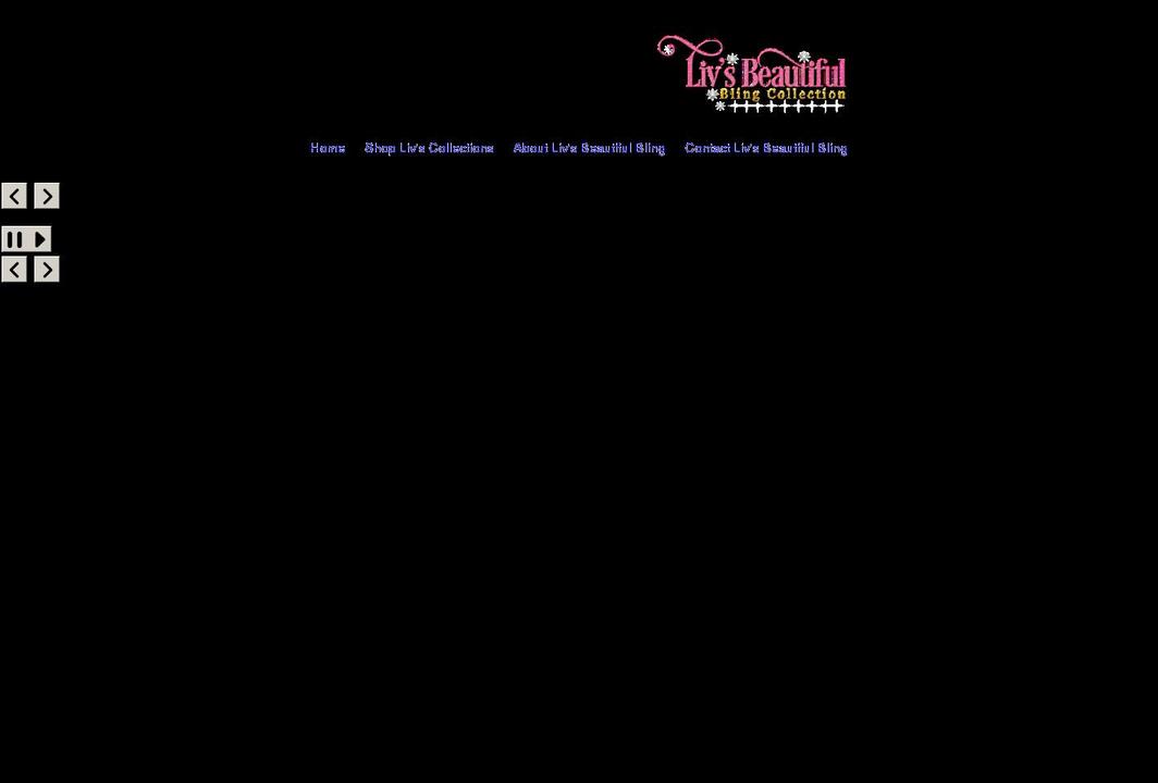 livsbeautifulblingcollection.com shopify website screenshot