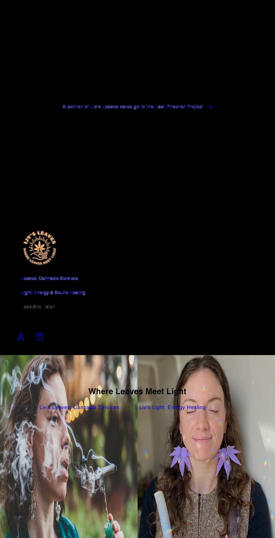 livsleaves.com shopify website screenshot