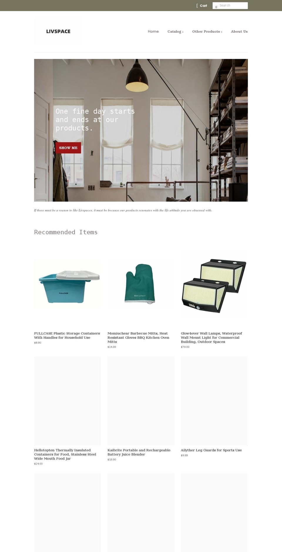 livspaceusa.com shopify website screenshot