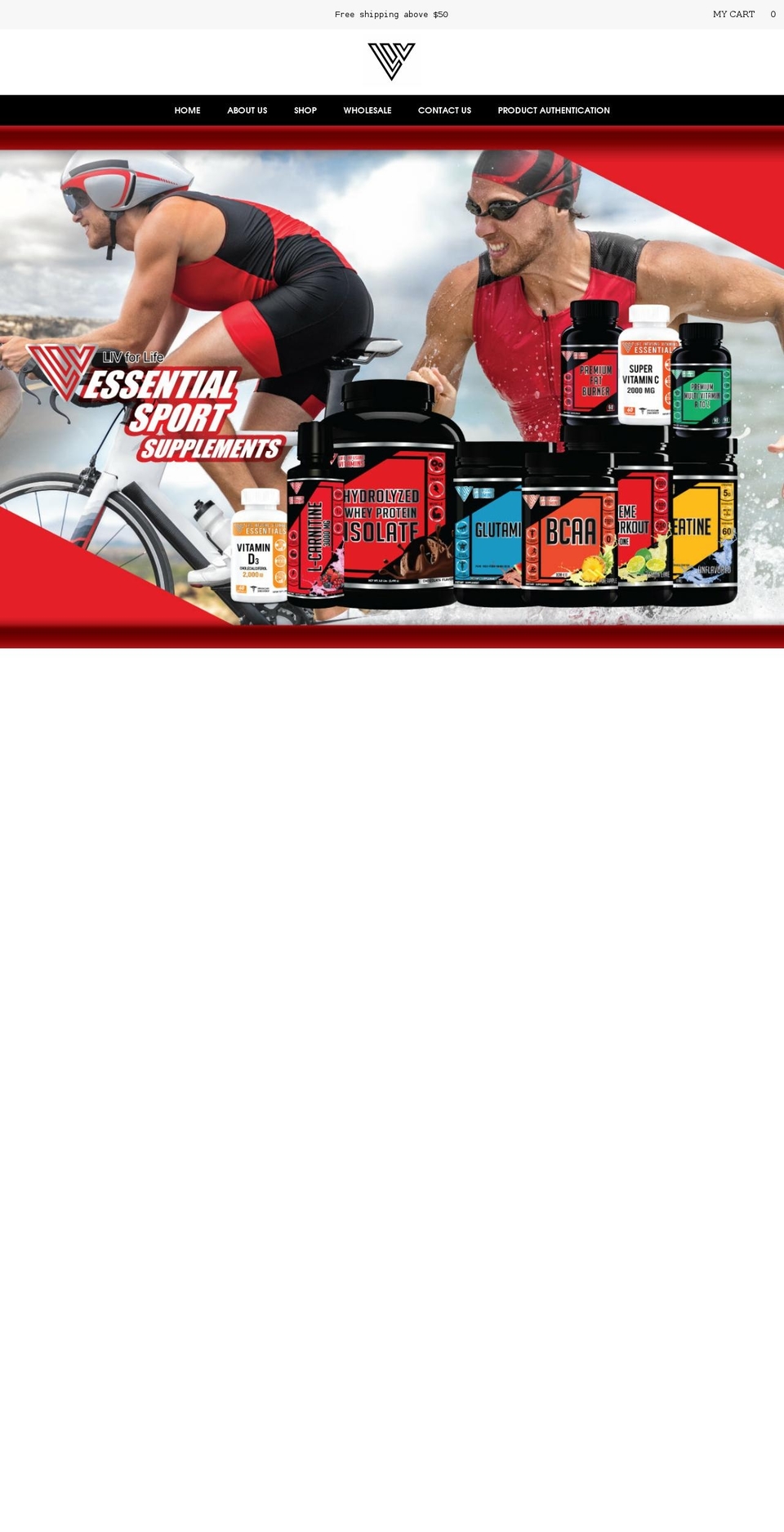 livvitamins.com shopify website screenshot
