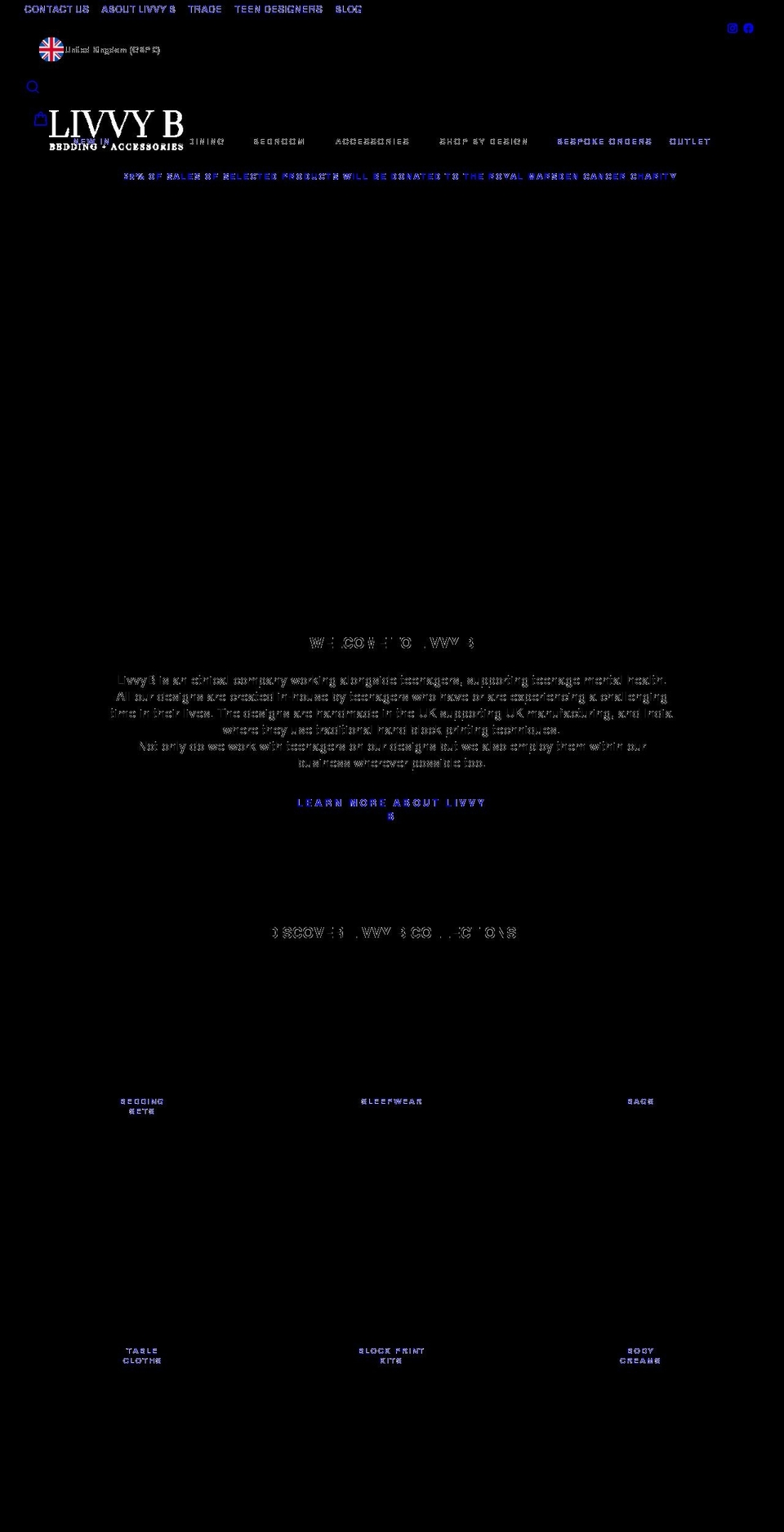 livvyb.co.uk shopify website screenshot