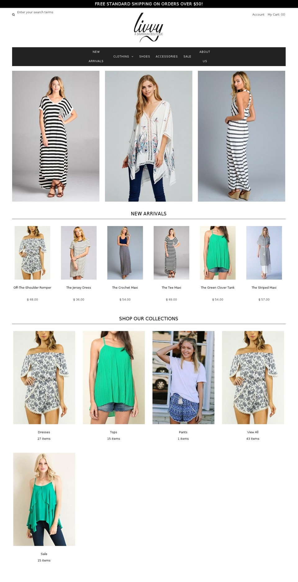 livvyboutique.com shopify website screenshot