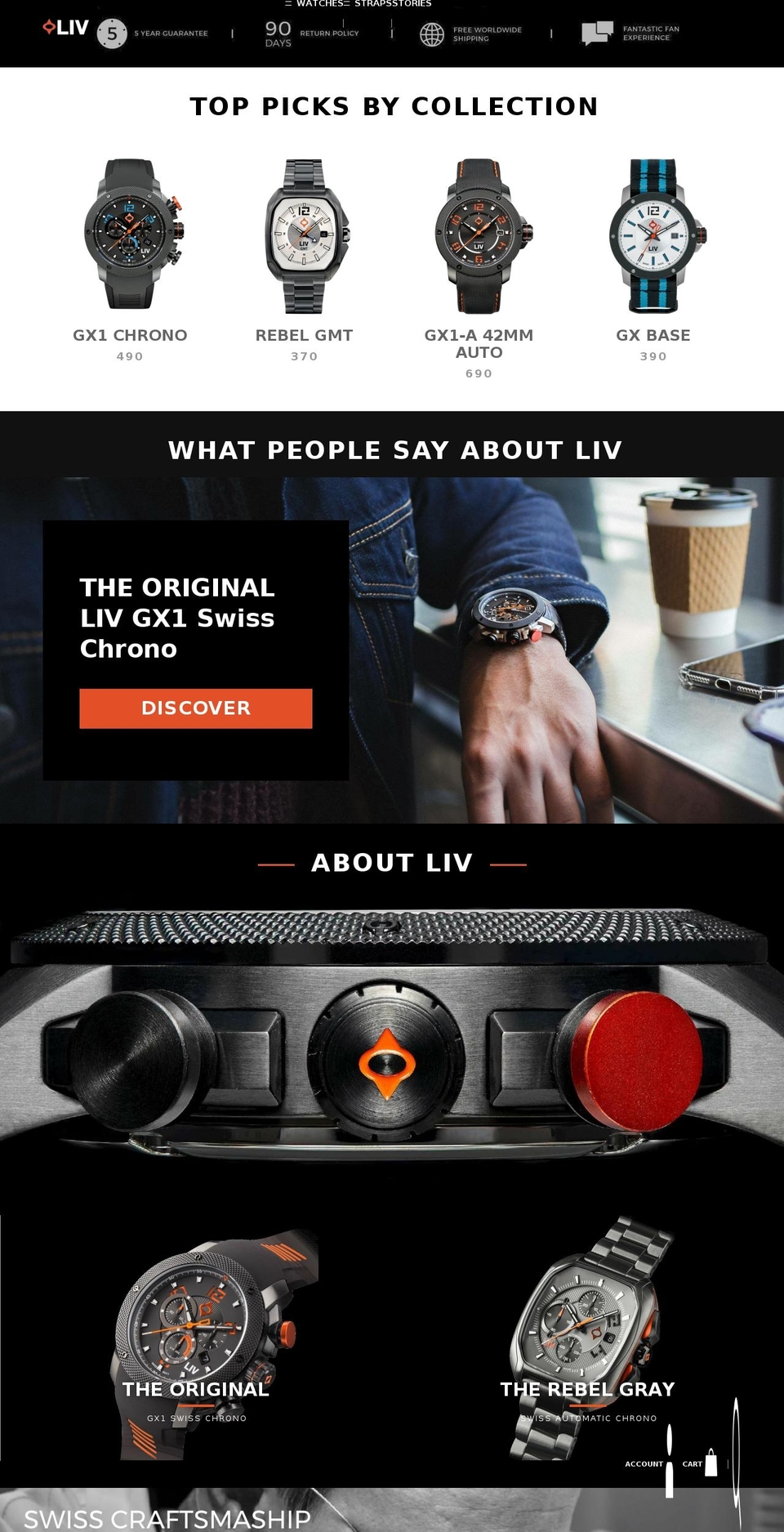 livwatches.com — Shopify storefront screenshot