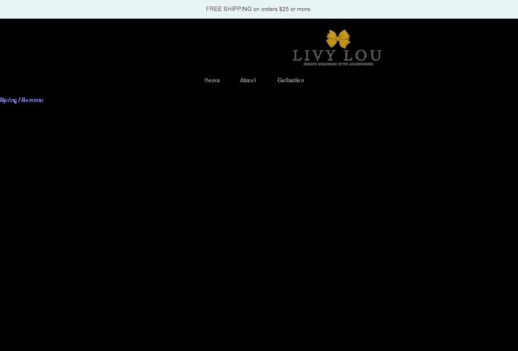 livyloucollection.com shopify website screenshot