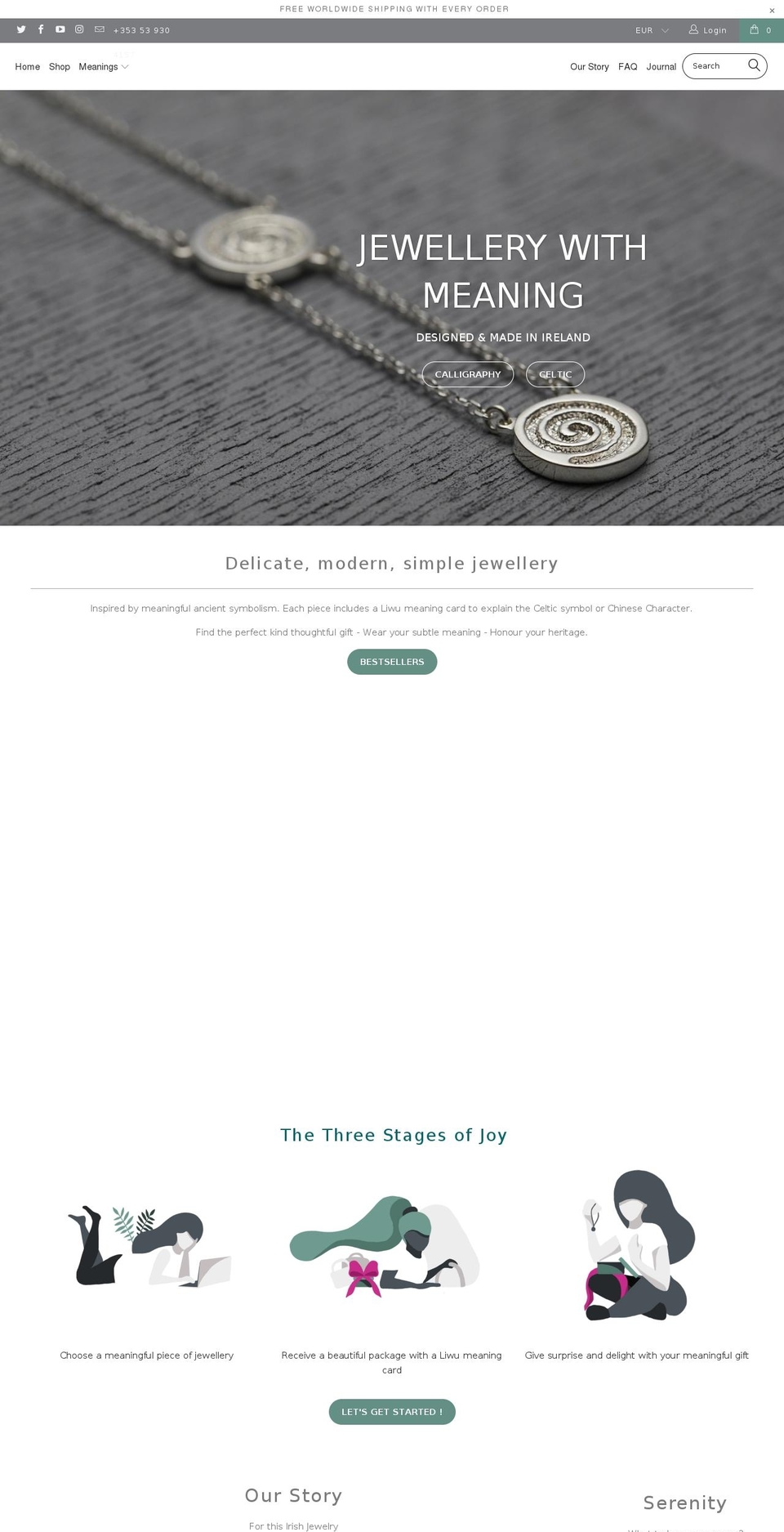 liwujewellery.com — Shopify storefront screenshot