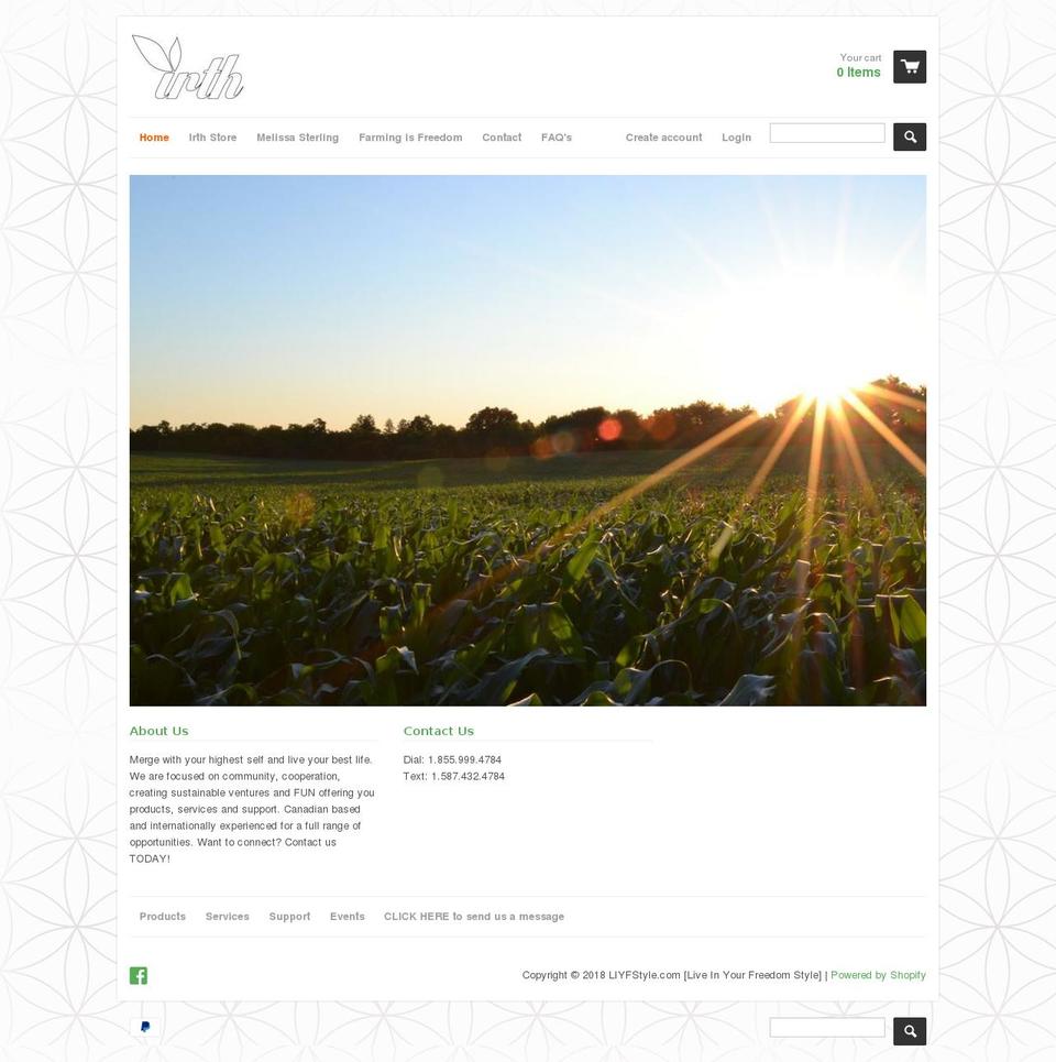 liyfstyle.com — Shopify storefront screenshot