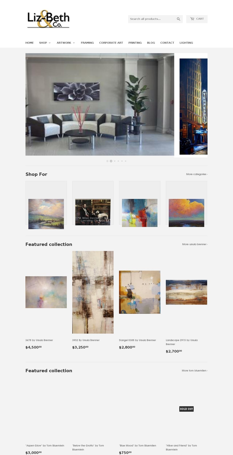 liz-beth.com shopify website screenshot
