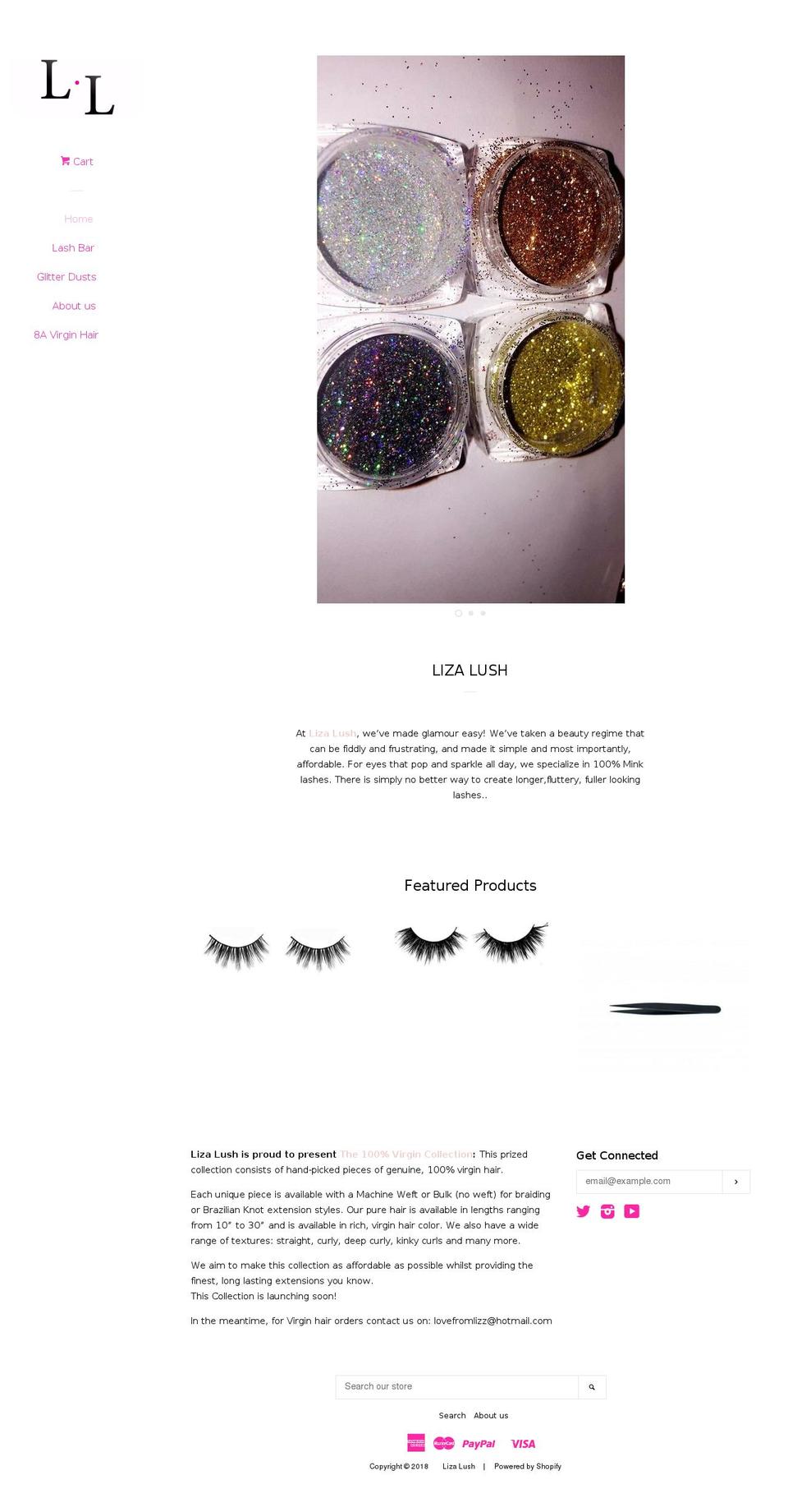 lizalush.com shopify website screenshot