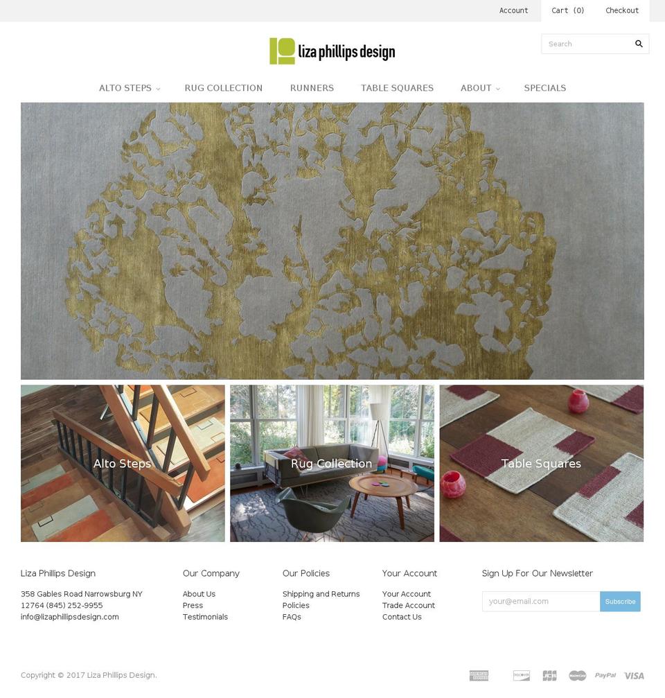 lizaphillipsdesign.com shopify website screenshot
