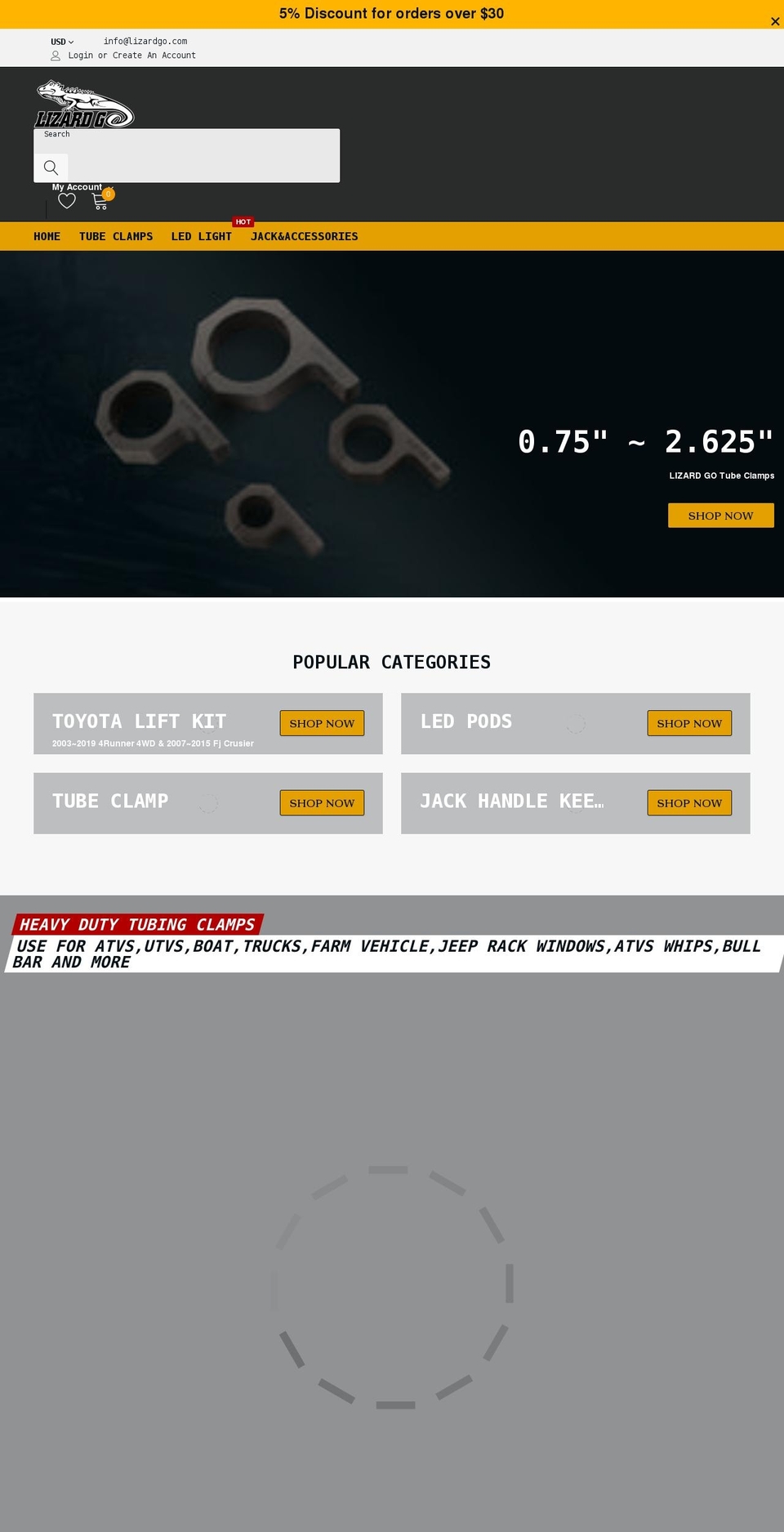 lizardgo.com shopify website screenshot