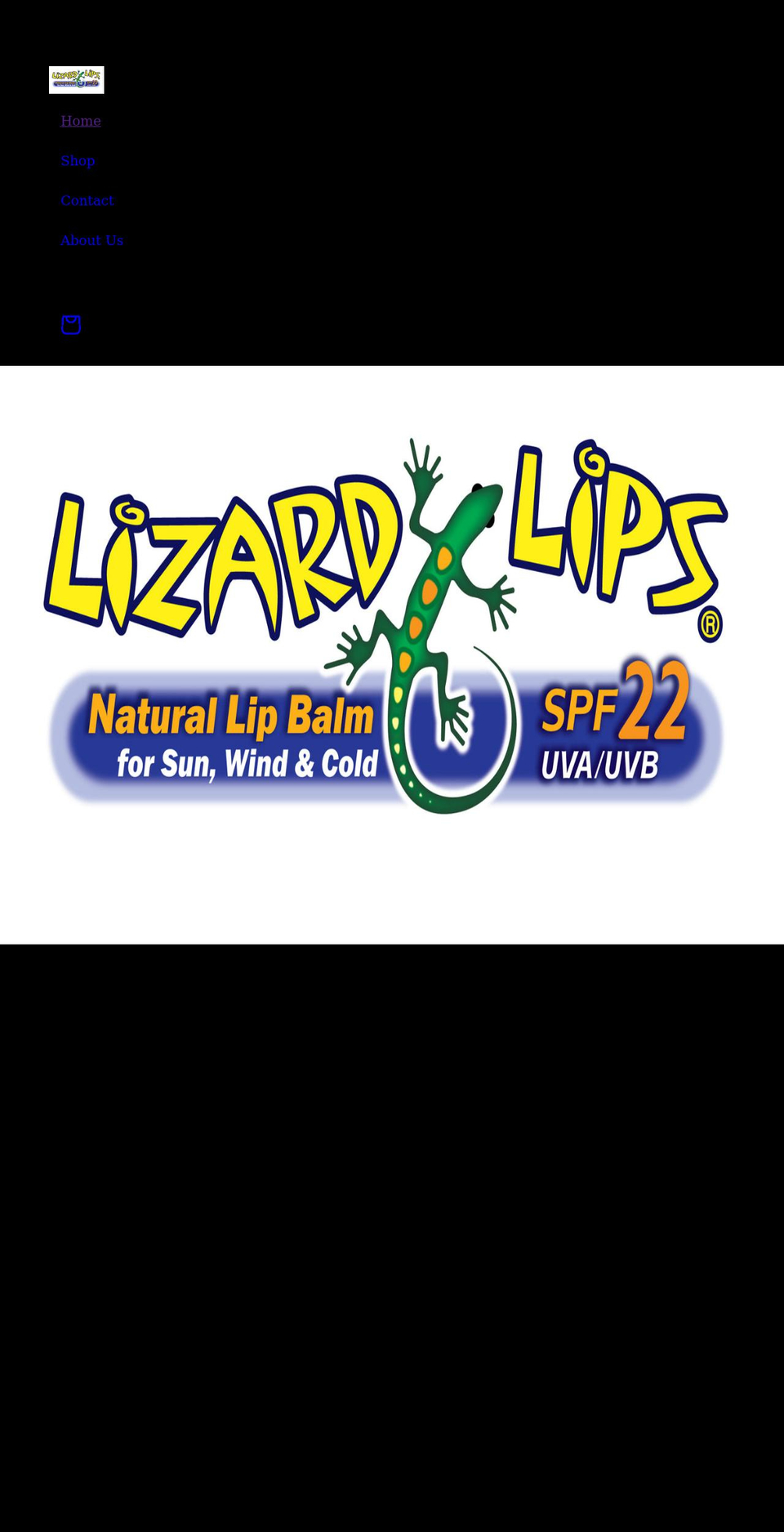 lizardlips.net shopify website screenshot