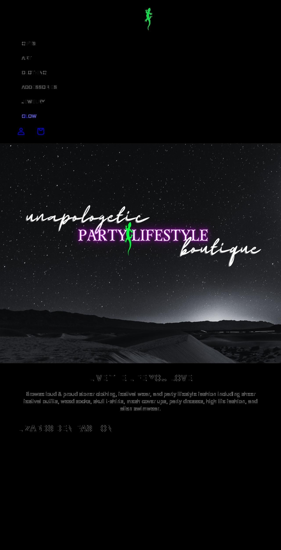 lizardsden.com shopify website screenshot