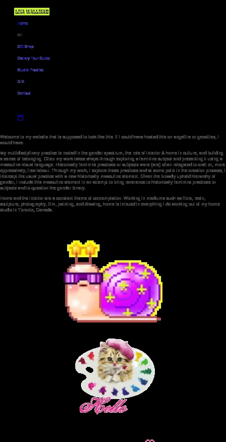 lizawallman.com shopify website screenshot