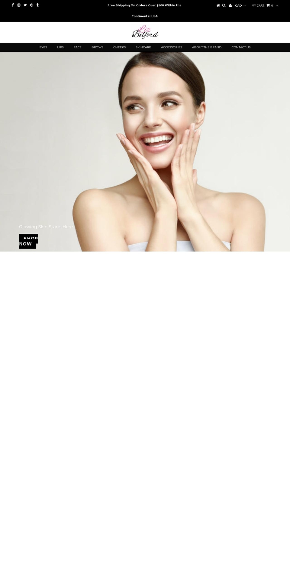 lizbelford.com shopify website screenshot
