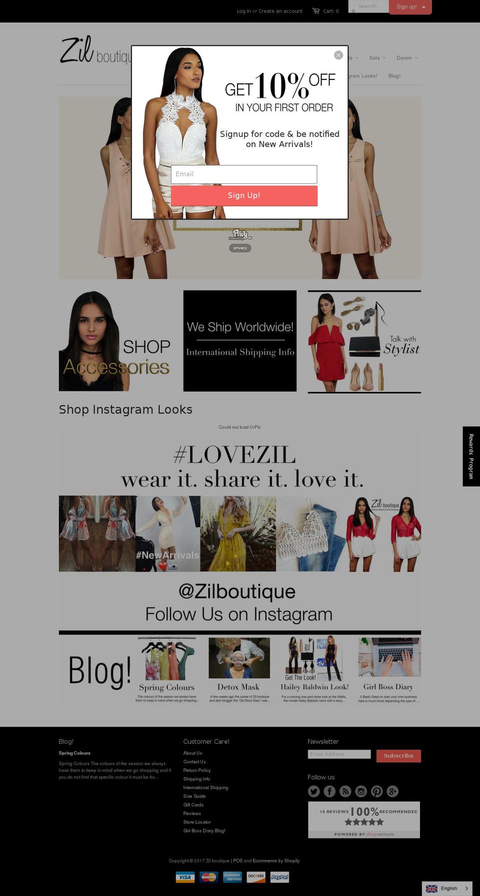 lizcharleen.com shopify website screenshot