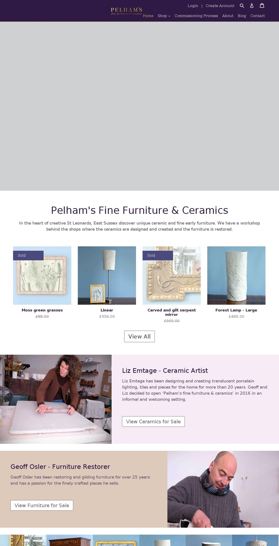 lizemtageceramics.com — Shopify storefront screenshot
