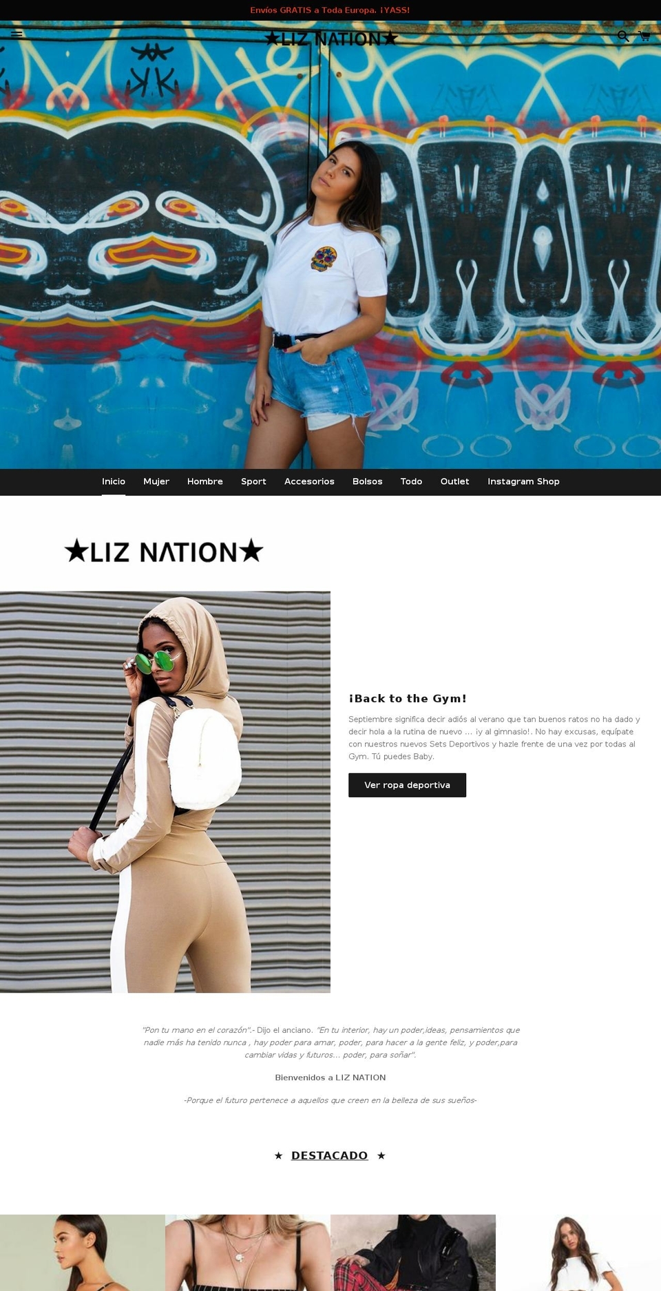 liznation.com — Shopify storefront screenshot