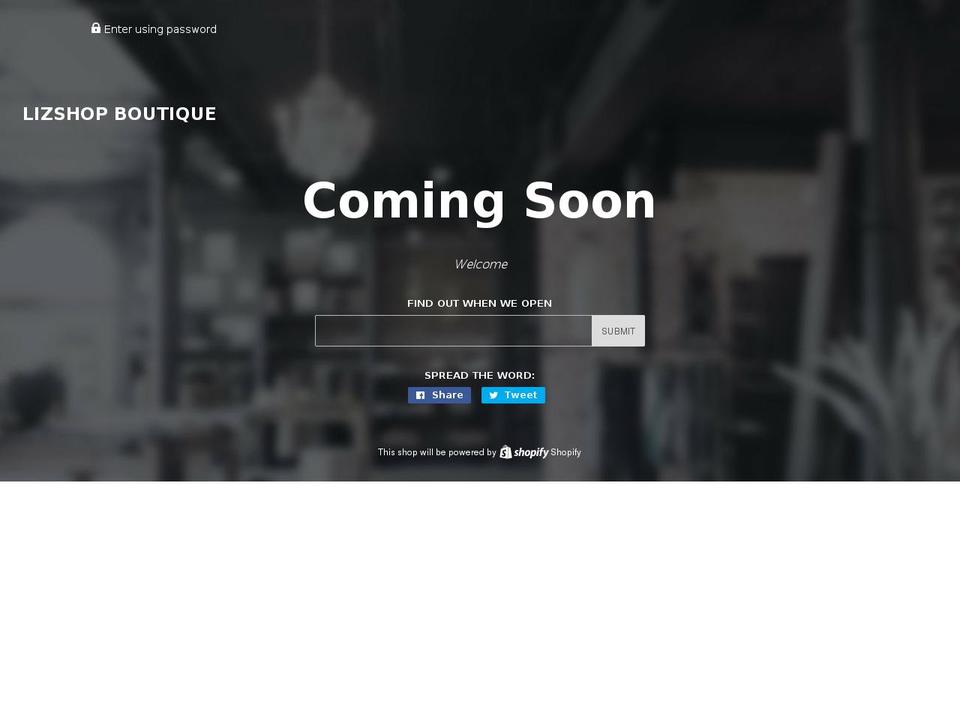 lizshop.net shopify website screenshot