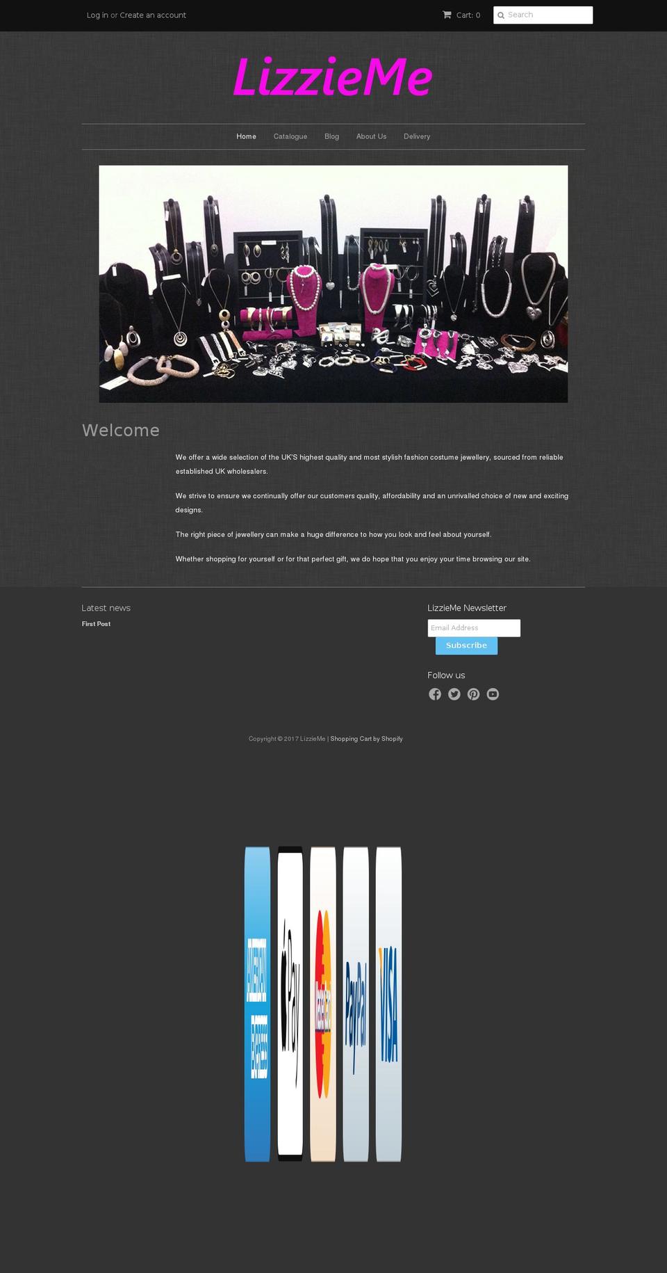 lizzieme.com shopify website screenshot