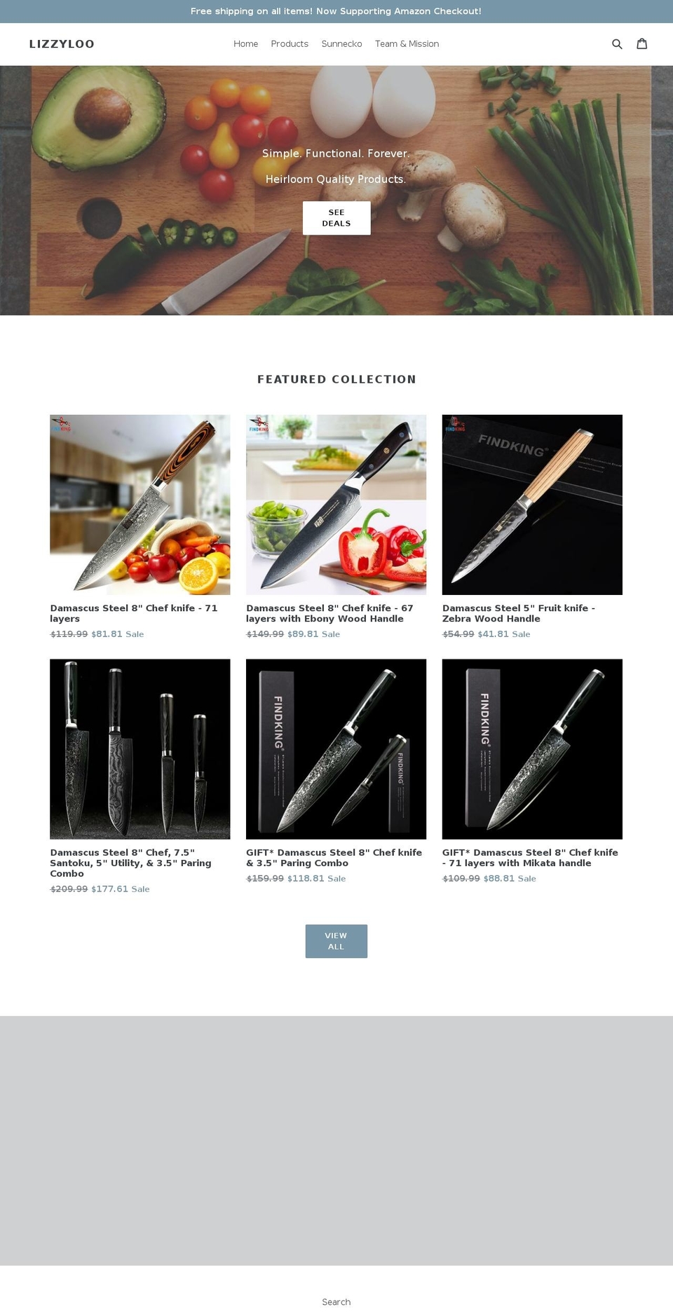 lizzyloo.com — Shopify storefront screenshot