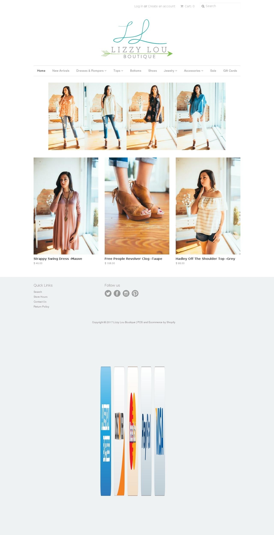 lizzylouboutique.com shopify website screenshot