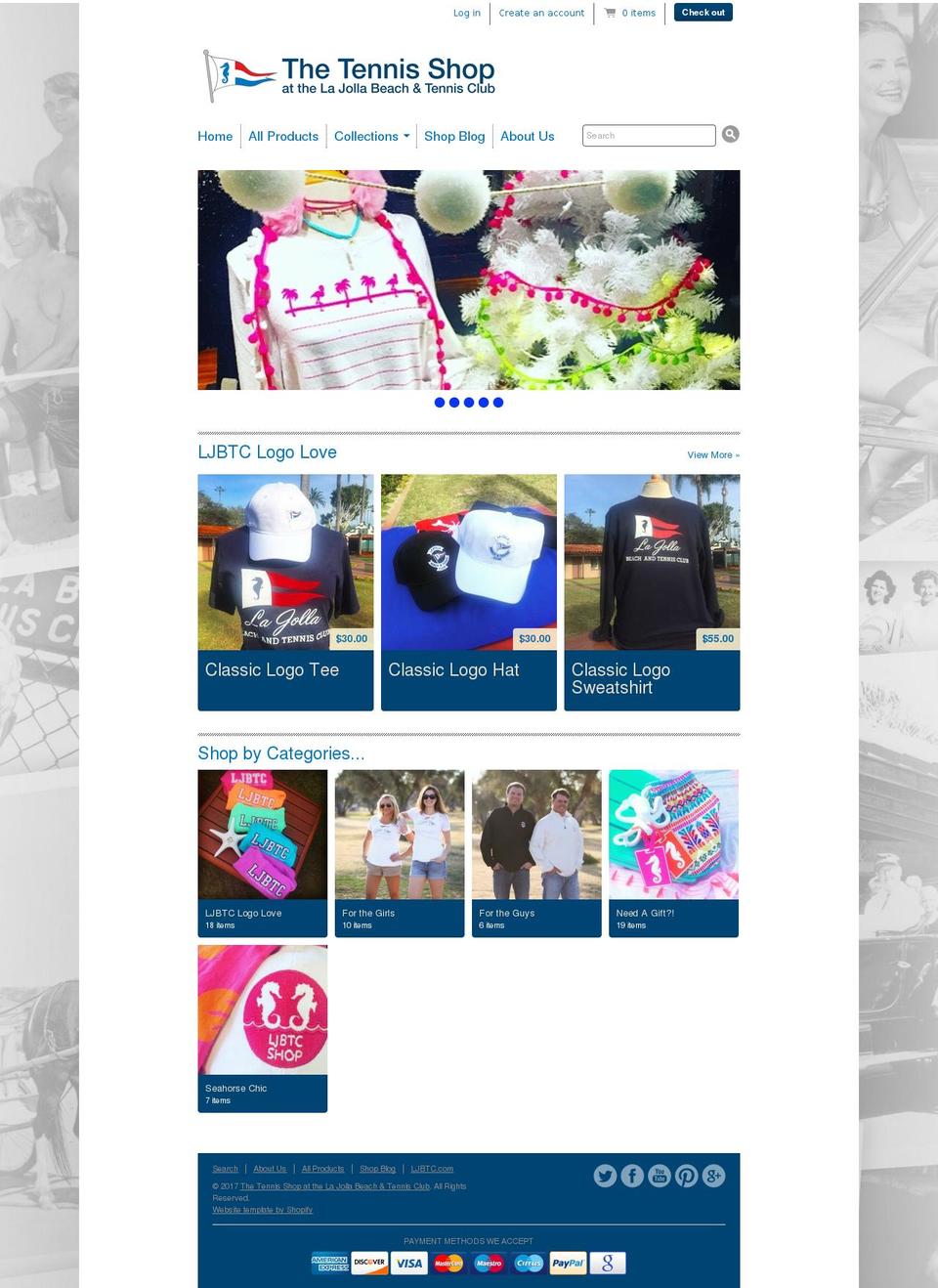 ljbtctennisshop.com shopify website screenshot