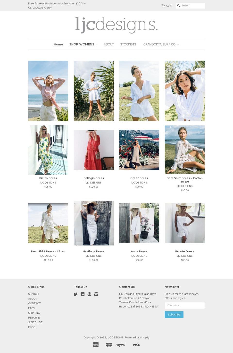 ljc-designs.myshopify.com — Shopify storefront screenshot