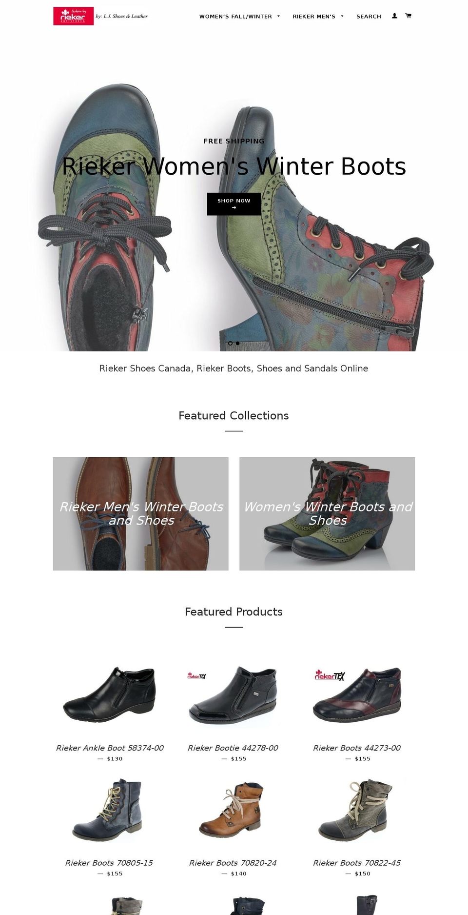ljleathers.com — Shopify storefront screenshot