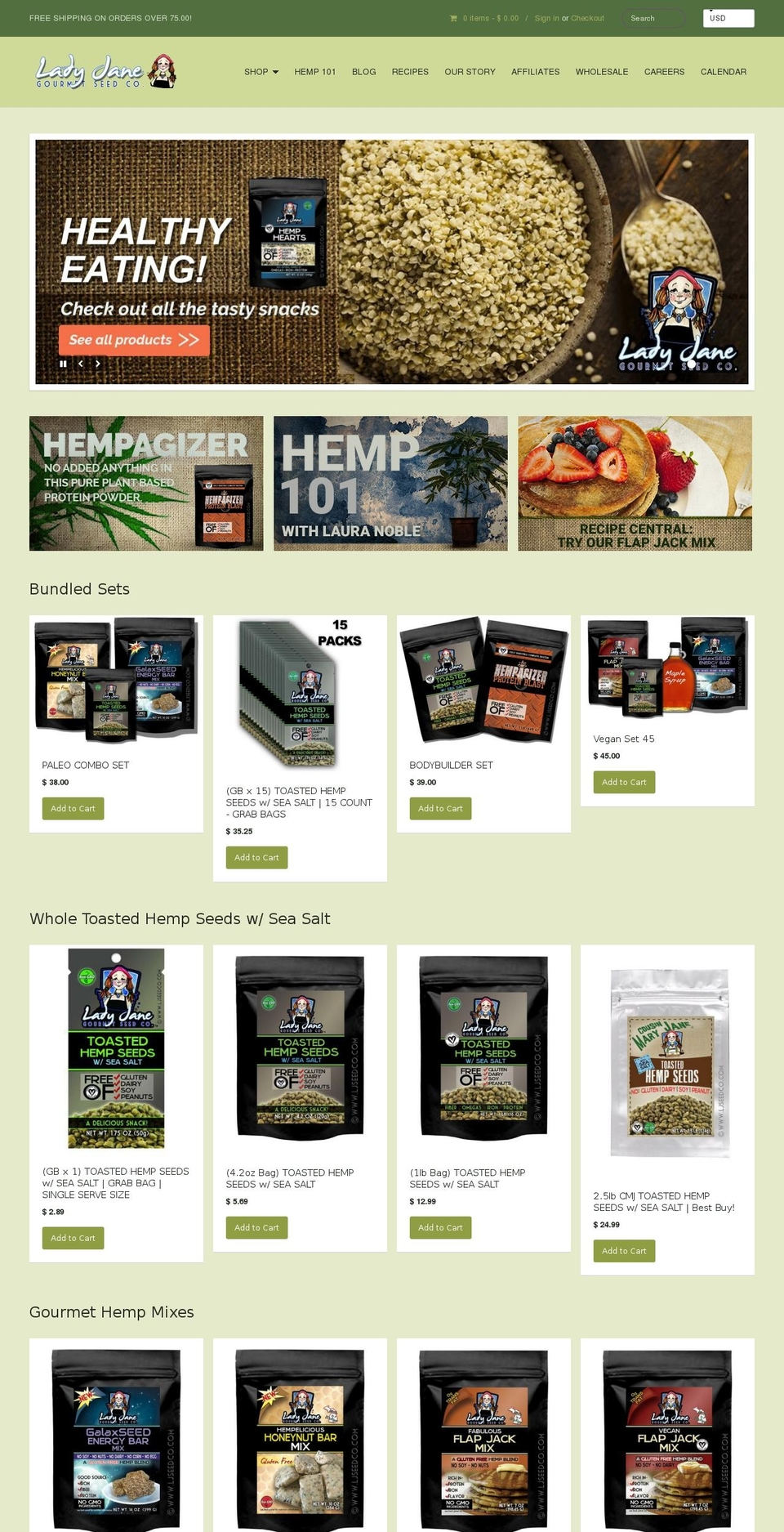 ljseedco.com shopify website screenshot