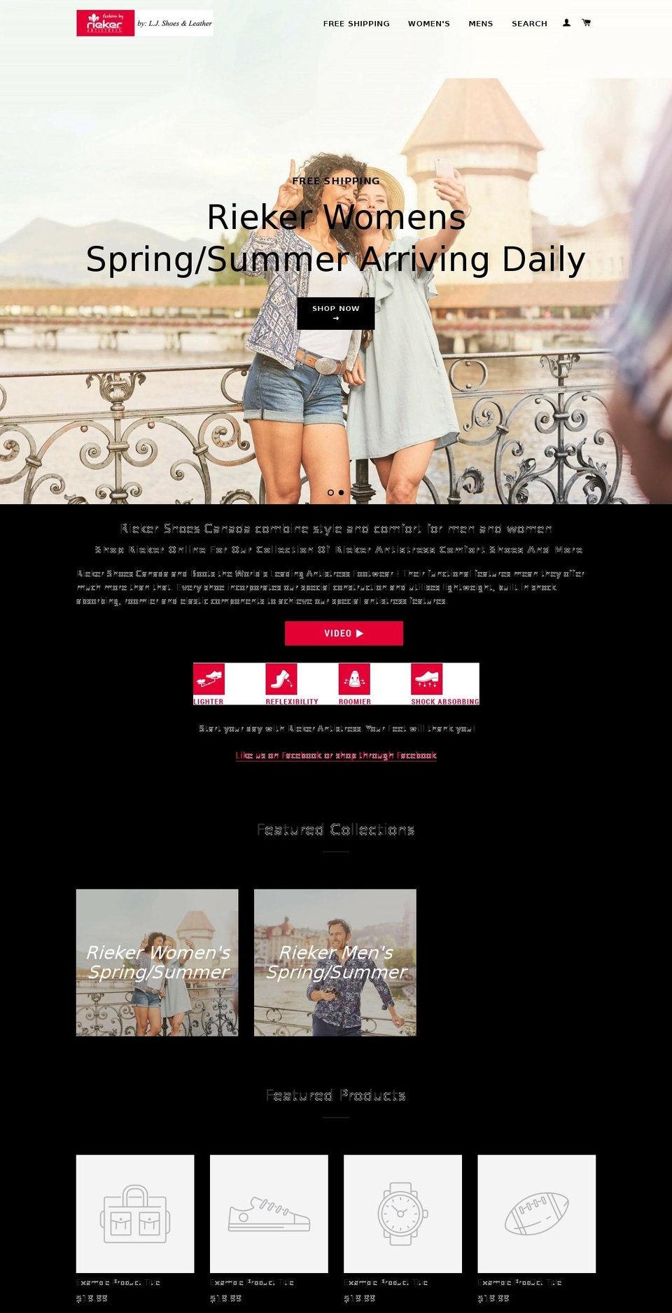 ljshoesandleather.com shopify website screenshot