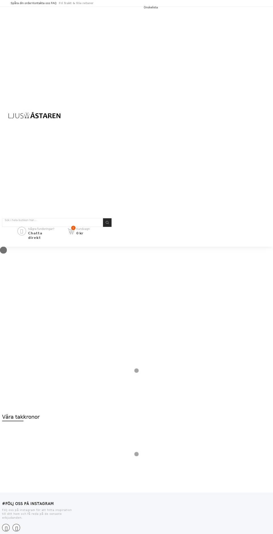 ljusmastaren.se shopify website screenshot