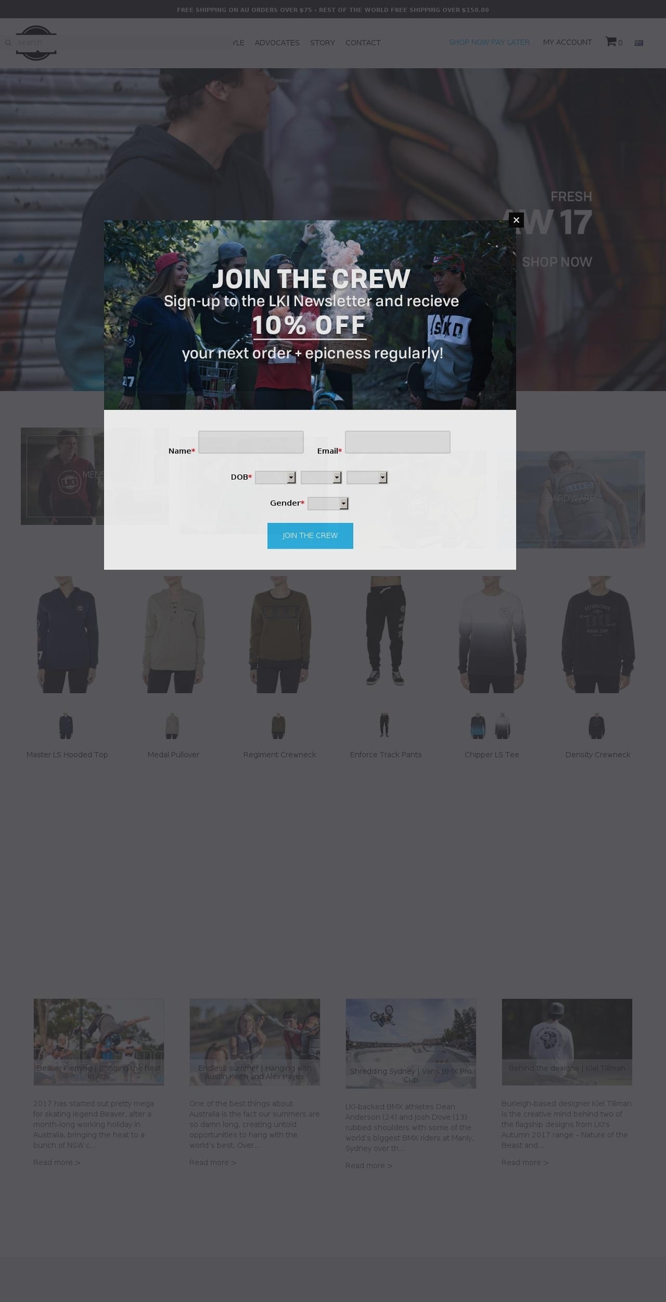 lkibrand.com shopify website screenshot