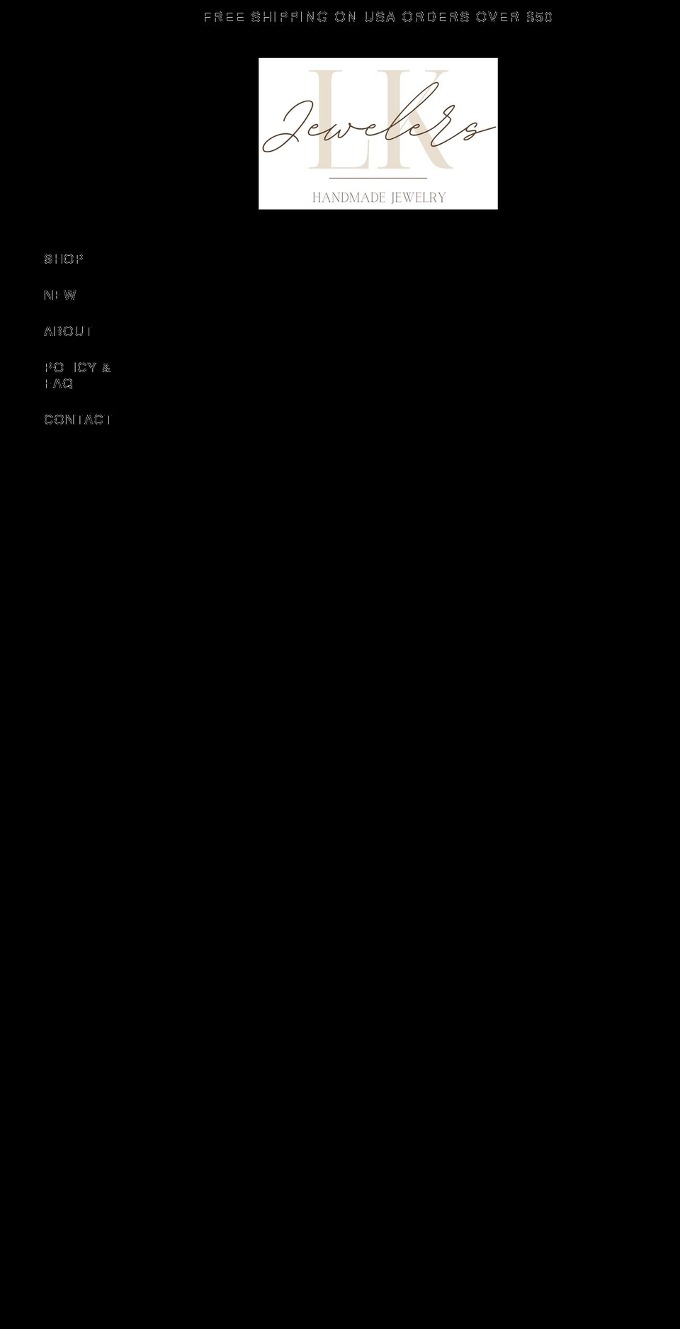 lkjewelers.com shopify website screenshot