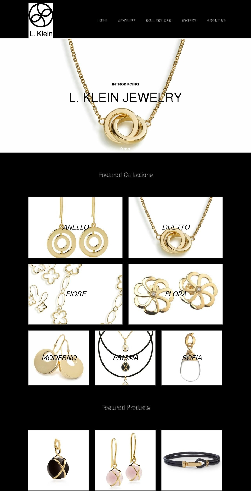 lkleinjewelry.com shopify website screenshot