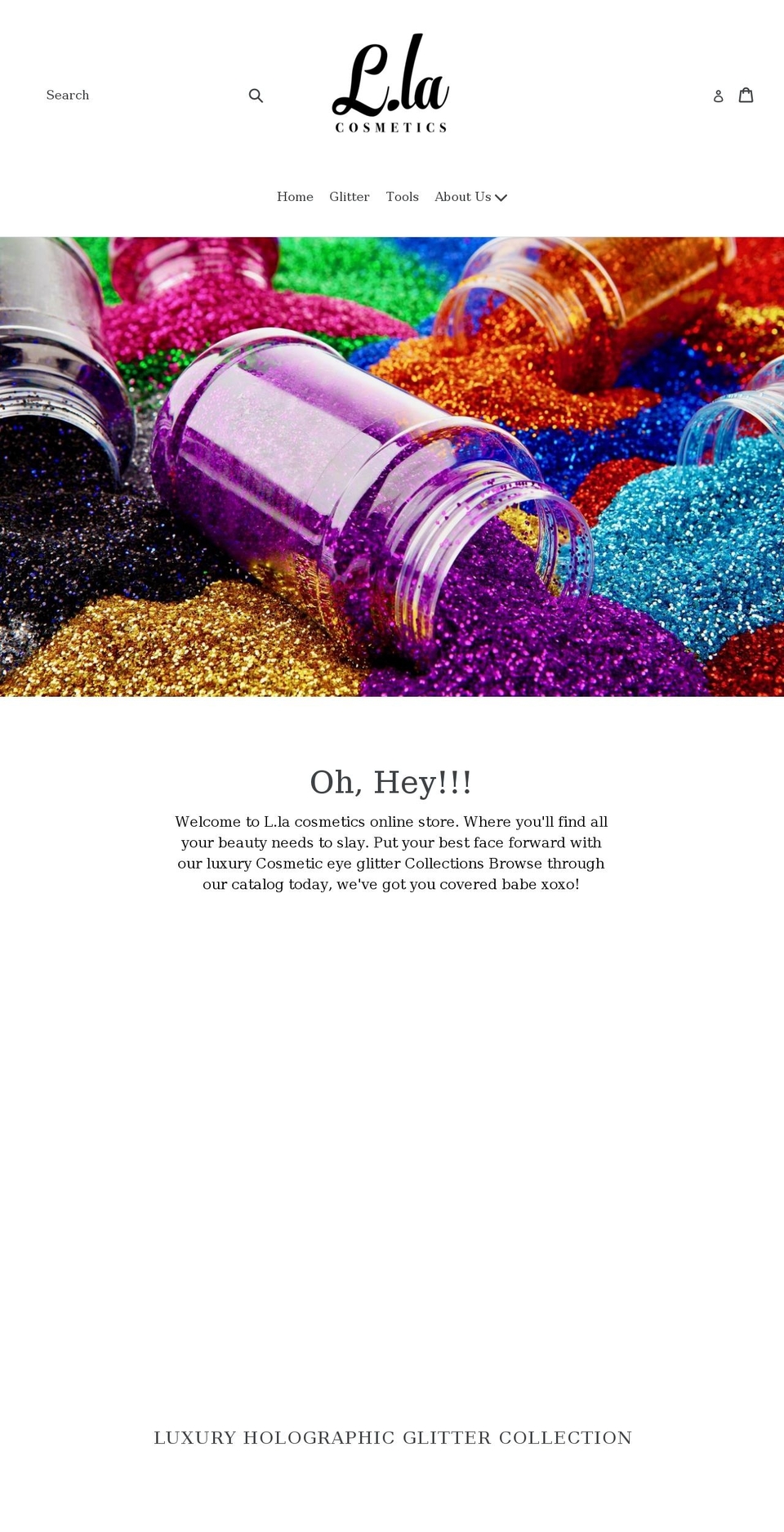 llacosmetics.com — Shopify storefront screenshot