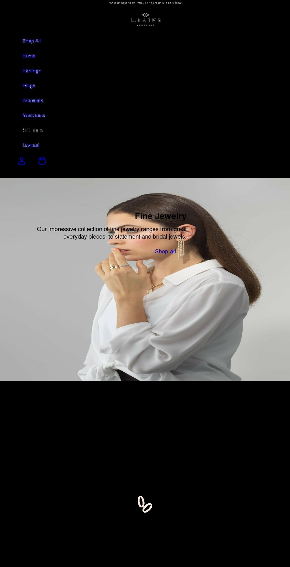 llainejewelers.com shopify website screenshot