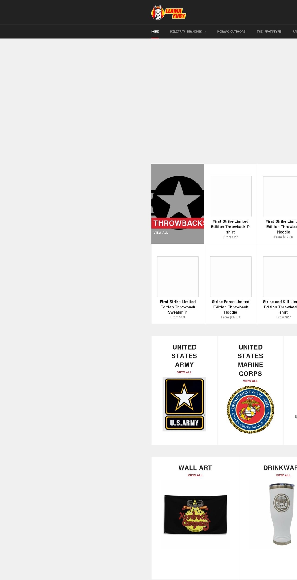 llamafury.com shopify website screenshot