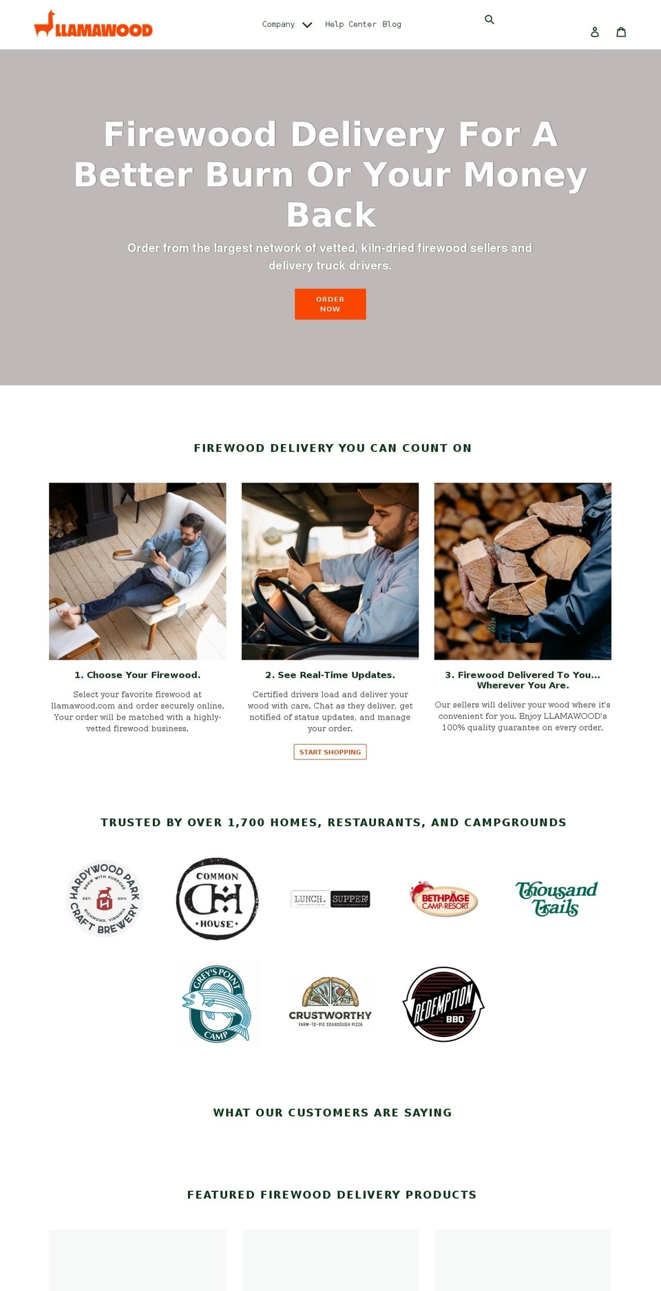 llamawood.com shopify website screenshot
