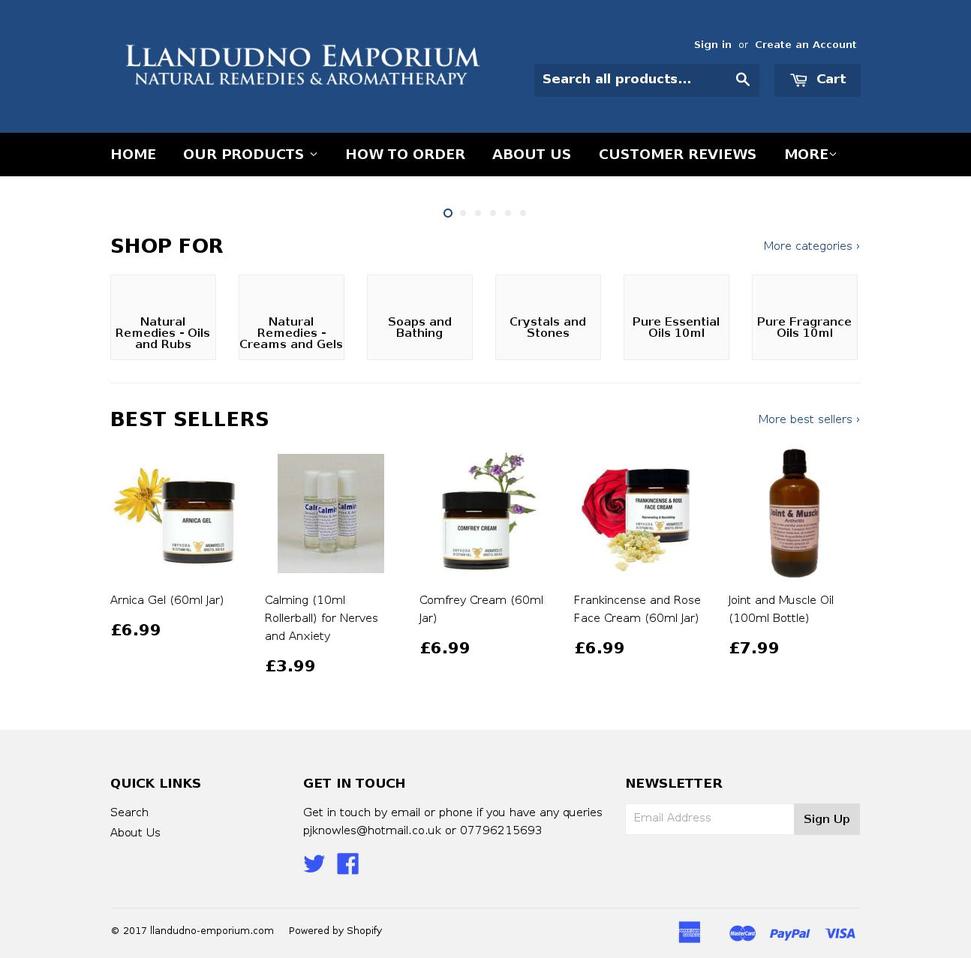 llandudno-emporium.com shopify website screenshot